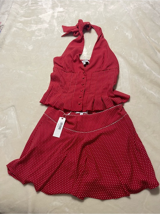 Frankie's Bikinis Dresses & Skirts - Frankie's Bikinis Red & White Polka Dot Two-Piece Set